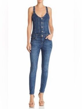 Guess/ woman's jumpsuit/ Denim/dark medium wash/ S/ used twice